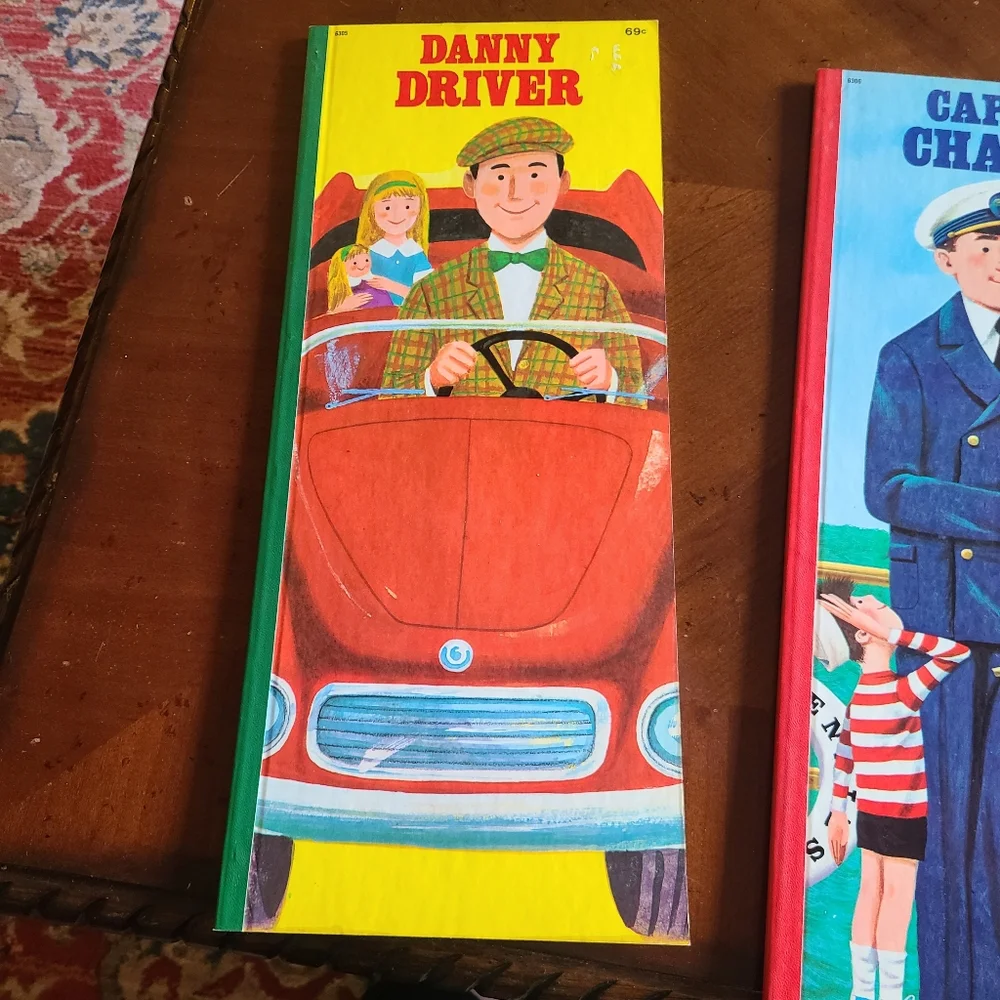 Vintage 1968 tall books. Golden Busy People books